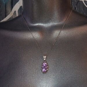 Elegant Purple Pendant Necklace